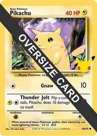 Pikachu - 58/102 (25th Anniversary) #58 Pikachu - 58/102 (25th Anniversary) - Jumbo Cards - #58 - Pokemon TCG card