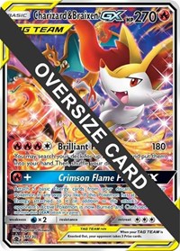 Charizard & Braixen GX - SM230 (SM Black Star Promo) - Jumbo Cards - #SM230 - Pokemon TCG card