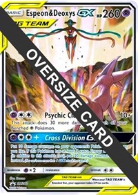 Espeon & Deoxys GX Oversized - SM240 (SM Black Star Promo) #SM240 Espeon & Deoxys GX Oversized - SM240 (SM Black Star Promo) - Jumbo Cards - #SM240 - Pokemon TCG card