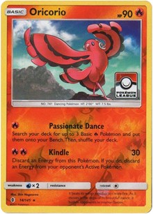 Oricorio - 14/145 (Pokemon League) - League & Championship Cards - #014 - Pokemon TCG card