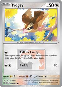 Pidgey - 016/165 (League Promo) #016 Pidgey - 016/165 (League Promo) - League & Championship Cards - #016 - Pokemon TCG card