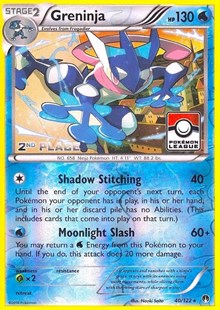 Greninja - 40/122 (League) [2nd Place] - League & Championship Cards - #040 - Pokemon TCG card