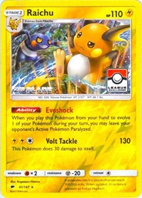 Raichu - 41/147 (League Challenge) [2nd Place] - League & Championship Cards - #041 - Pokemon TCG card