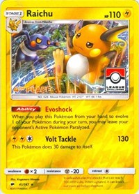 Raichu - 41/147 (League Challenge) [4th Place] - League & Championship Cards - #041 - Pokemon TCG card
