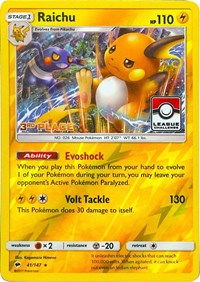 Raichu - 41/147 (League Challenge) [3rd Place] - League & Championship Cards - #041 - Pokemon TCG card