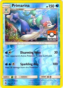 Primarina - 41/149 (Pokemon League) #041 Primarina - 41/149 (Pokemon League) - League & Championship Cards - #041 - Pokemon TCG card