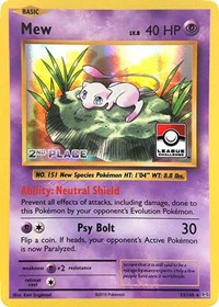 Mew - 53/108 (League Challenge) [2nd Place] - League & Championship Cards - #053 - Pokemon TCG card
