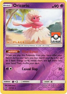 Oricorio - 55/145 (League Challenge) [4th Place] - League & Championship Cards - #055 - Pokemon TCG card