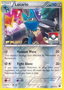Lucario - 63/124 (Pokemon League) [1st Place] - League & Championship Cards - #063 - Pokemon TCG card