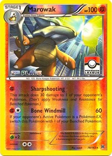 Marowak - 78/162 (Pokemon League) [2nd Place] - League & Championship Cards - #078 - Pokemon TCG card