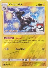 Zebstrika - 82/214 (League Challenge) [4th Place] - League & Championship Cards - #082 - Pokemon TCG card