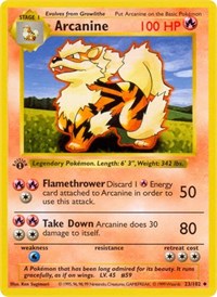 Arcanine #023 Arcanine - Base Set (Shadowless) - #023 - Pokemon TCG card