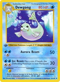 Dewgong - Base Set (Shadowless) - #025 - Pokemon TCG card