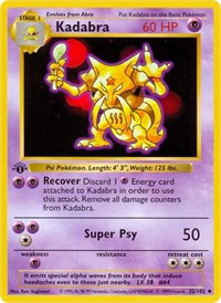 Kadabra #032 Kadabra - Base Set (Shadowless) - #032 - Pokemon TCG card