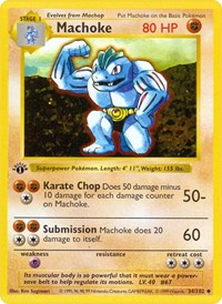Machoke - Base Set (Shadowless) - #034 - Pokemon TCG card