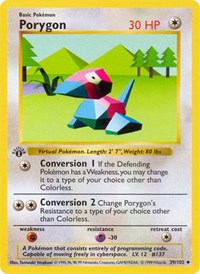 Porygon - Base Set (Shadowless) - #039 - Pokemon TCG card