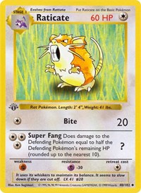 Raticate #040 Raticate - Base Set (Shadowless) - #040 - Pokemon TCG card