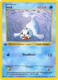 Seel #041 Seel - Base Set (Shadowless) - #041 - Pokemon TCG card