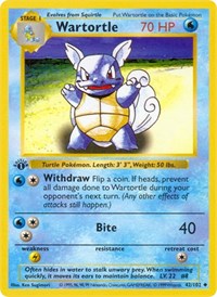 Wartortle #042 Wartortle - Base Set (Shadowless) - #042 - Pokemon TCG card