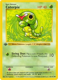 Caterpie - Base Set (Shadowless) - #045 - Pokemon TCG card