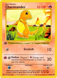 Charmander - Base Set (Shadowless) - #046 - Pokemon TCG card