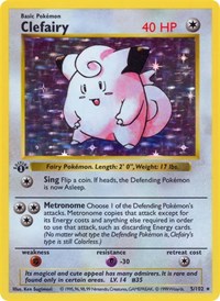 Clefairy - Base Set (Shadowless) - #005 - Pokemon TCG card