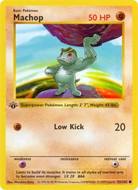 Machop #052 Machop - Base Set (Shadowless) - #052 - Pokemon TCG card