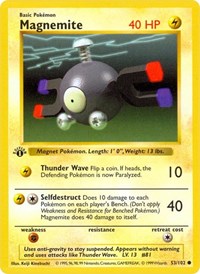 Magnemite - Base Set (Shadowless) - #053 - Pokemon TCG card