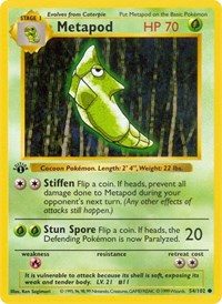 Metapod #054 Metapod - Base Set (Shadowless) - #054 - Pokemon TCG card