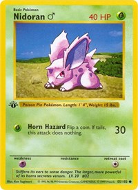 Nidoran M #055 Nidoran M - Base Set (Shadowless) - #055 - Pokemon TCG card