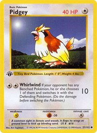 Pidgey - Base Set (Shadowless) - #057 - Pokemon TCG card