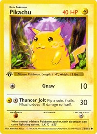 Pikachu #058 Pikachu - Base Set (Shadowless) - #058 - Pokemon TCG card