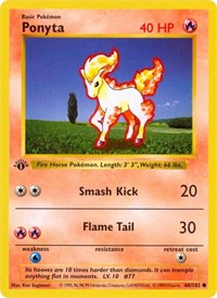 Ponyta - Base Set (Shadowless) - #060 - Pokemon TCG card