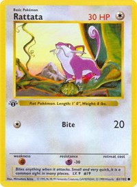 Rattata - Base Set (Shadowless) - #061 - Pokemon TCG card