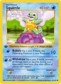 Squirtle - Base Set (Shadowless) - #063 - Pokemon TCG card