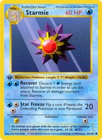 Starmie - Base Set (Shadowless) - #064 - Pokemon TCG card