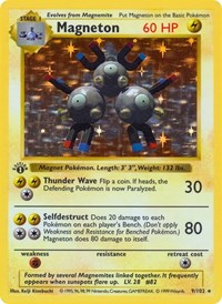 Magneton - Base Set (Shadowless) - #009 - Pokemon TCG card