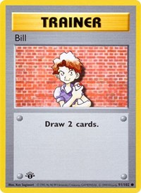 Bill - Base Set (Shadowless) - #091 - Pokemon TCG card