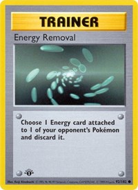Energy Removal - Base Set (Shadowless) - #092 - Pokemon TCG card
