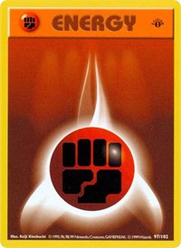 Fighting Energy - Base Set (Shadowless) - #097 - Pokemon TCG card
