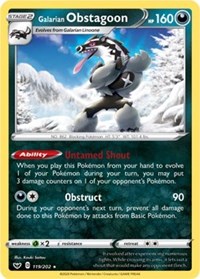 Galarian Obstagoon #119 Galarian Obstagoon - Deck Exclusives - #119 - Pokemon TCG card