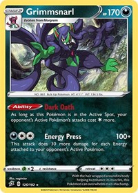 Grimmsnarl - Deck Exclusives - #125 - Pokemon TCG card