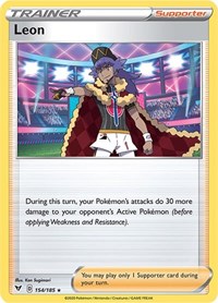 Leon - Deck Exclusives - #154 - Pokemon TCG card