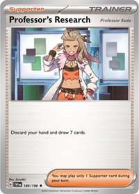 Professor's Research [Professor Sada] - Deck Exclusives - #189 - Pokemon TCG card