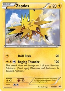 Zapdos - 23/108 (XY Roaring Skies) - Deck Exclusives - #023 - Pokemon TCG card