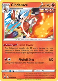 Cinderace #028 Cinderace - Deck Exclusives - #028 - Pokemon TCG card