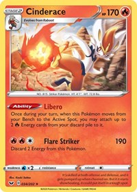 Cinderace #034 Cinderace - Deck Exclusives - #034 - Pokemon TCG card