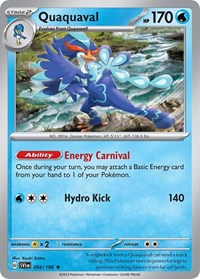 Quaquaval - Deck Exclusives - #054 - Pokemon TCG card