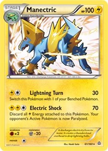 Manectric - 61/160 (XY Primal Clash) #061 Manectric - 61/160 (XY Primal Clash) - Deck Exclusives - #061 - Pokemon TCG card