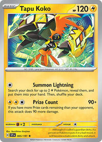 Tapu Koko #065 Tapu Koko - Deck Exclusives - #065 - Pokemon TCG card